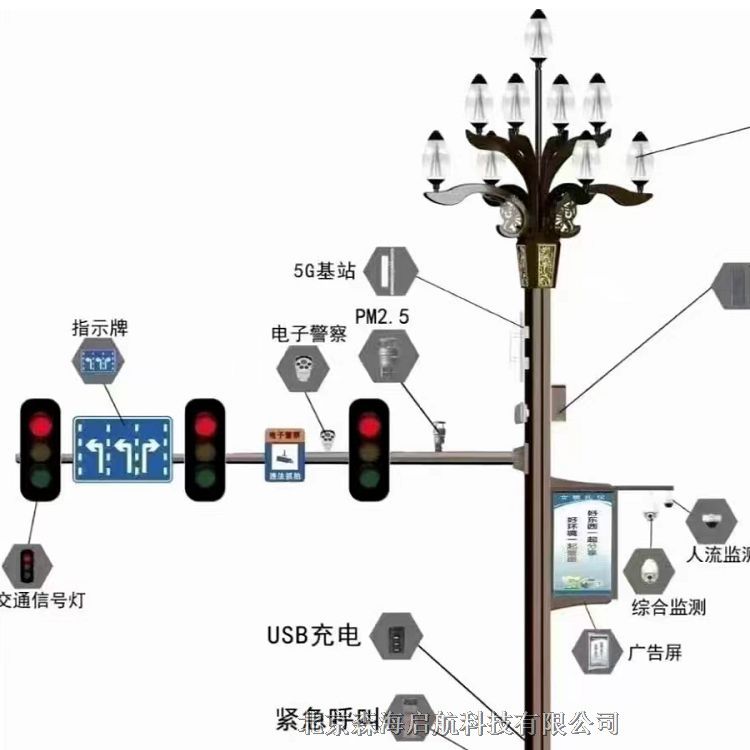5g智慧路燈供應商 接受定制 來圖加工生產(chǎn)室外路燈